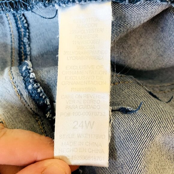 Democracy Womens Jeans Ab Technology Skinny Light Wash Stretch Denim Size 24W - Picture 11 of 13